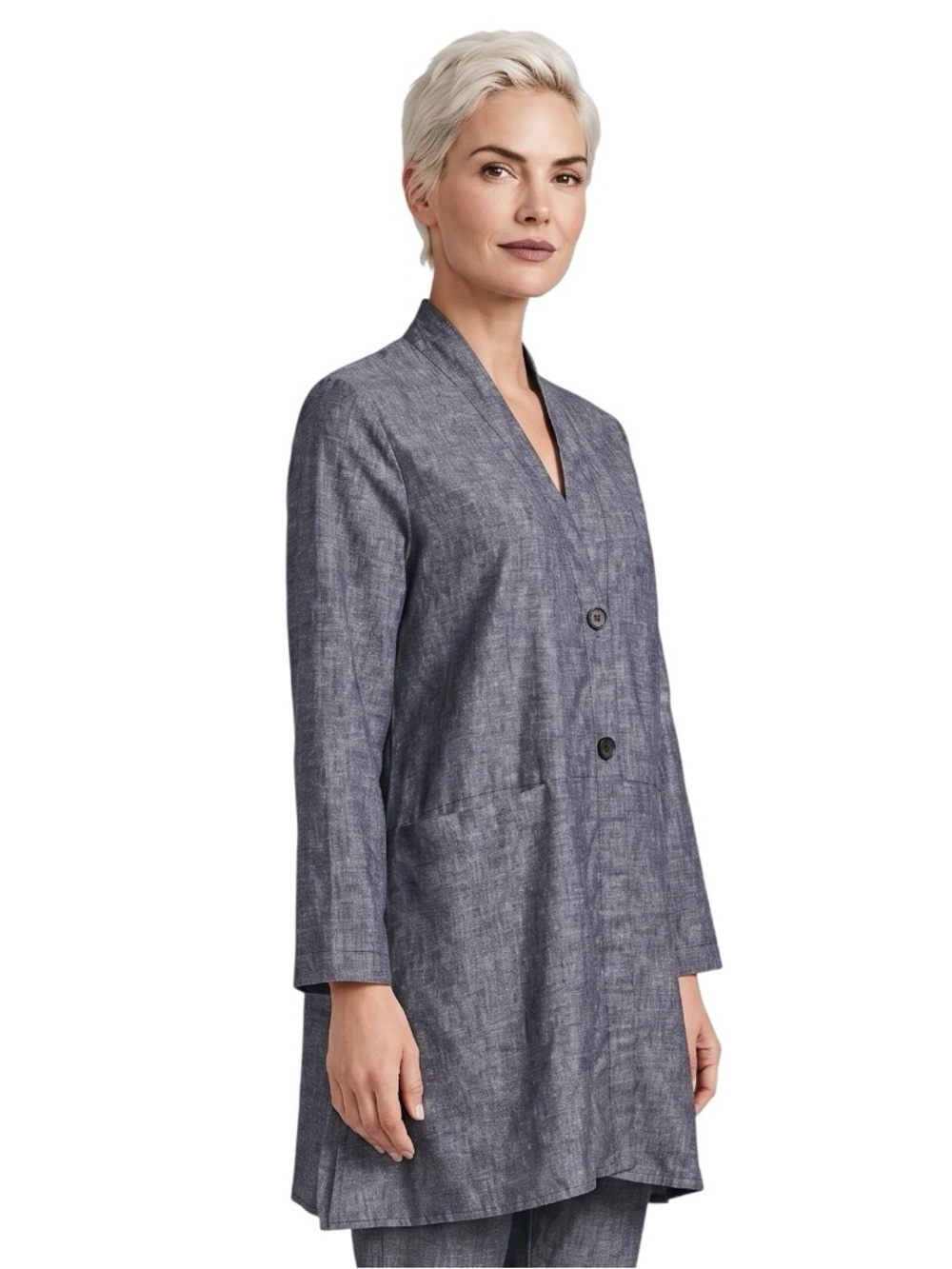 Masai Longline Linen Jacket Copenhagen Fashion